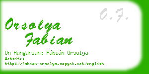 orsolya fabian business card