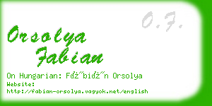 orsolya fabian business card